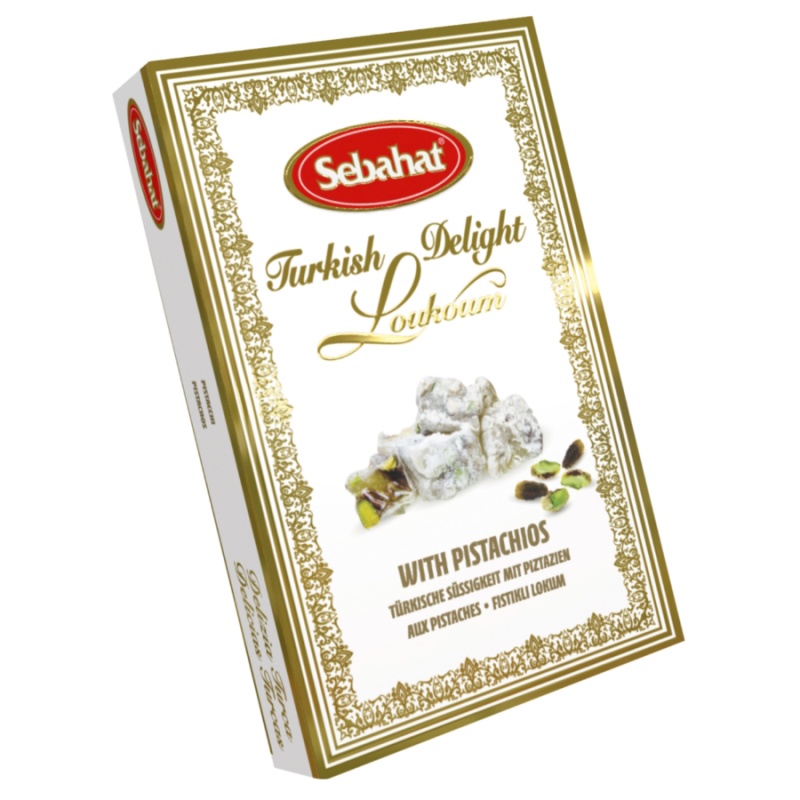 Pistachio Flavour Loukoum Turkish Delight Sweets Sebahat 180g